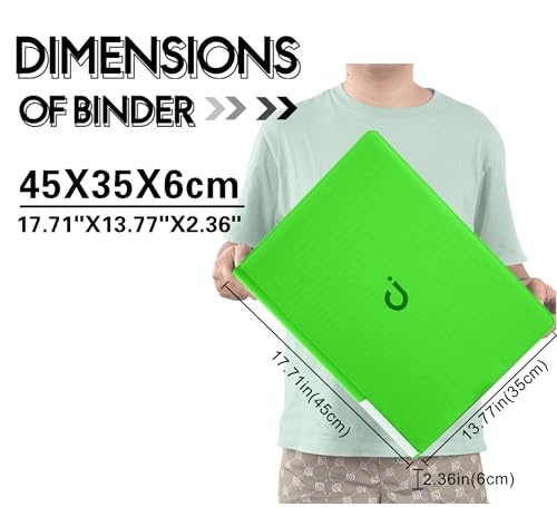 Premium Card Binder 16 Pocket - Fits 1408 Cards,4X4 Ringless Card Album with Sleeves for Trading Cards & Sports Cards(Model A,Brilliant Green) - color: Brilliant Green