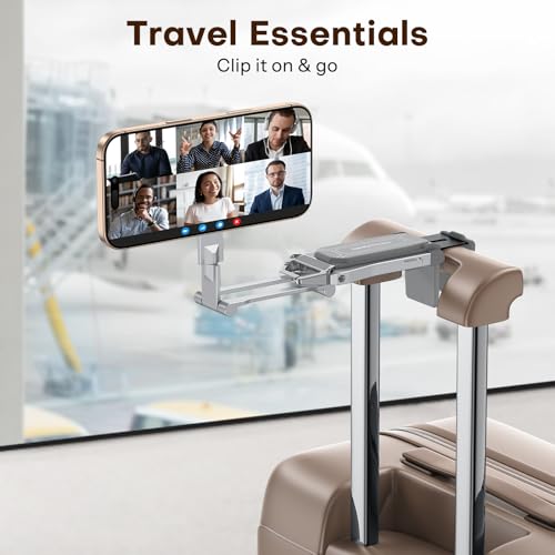 OMOTON 360°Rotating Adjustable Aluminum for MagSafe Tripod Mount, Silver | Magnetic Phone Tripod for iPhone 17/16/15 Pro Max Air, Foldable Cell Phone Stand Fits Vlog, Gym Travel Essentials Accessories - color: 5-Silver