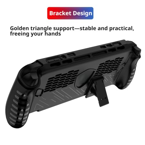 TEHAOUU TPU Protective Case, Compatible with MSI Claw 8 EX AI+ Handheld Game Console, Built-In Kickstand Cover, Game Console Shell for Desktop & Portable Gaming