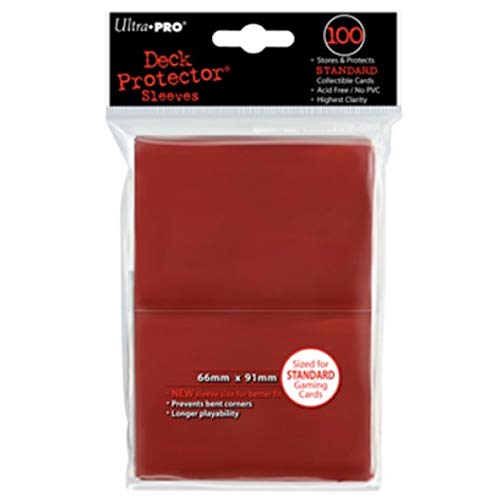 Ultra Pro Deck Protector, Standard, Red, 100 Count