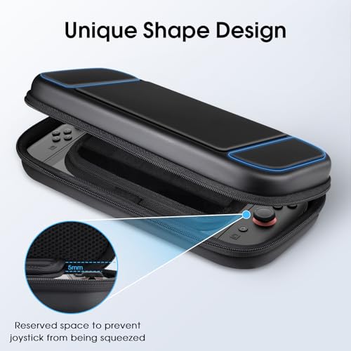 FINTIE Carrying Case for Nintendo Switch 2 (2025), Shockproof Hard Shell Switch 2 Case, Protective Cover Travel Bag with 19 Game Card & 2 Micro SD Card Slots & Inner Pocket, Black - color: Black