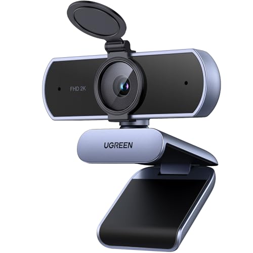 UGREEN Webcam for PC Ultra HD 1080P Computer Webcam with Microphone | PC Camera with Privacy Cover, USB Web Camera for Streaming, Conference, Video Calling, Zoom, Skype, Teams, FaceTime, Grey - color: Grey