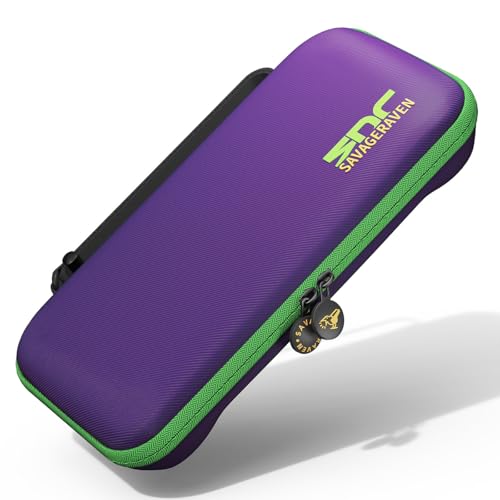 SAVAGE RAVEN by Skull & Co. Every Day Slim Carrying Case for Nintendo Switch 2: Portable Hard Shell, Travel, gaming Console Protection case- Purple - color: EDC-Purple