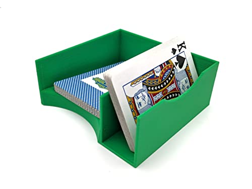Draw and Discard Game Card Holder, Game Deck, Playing Card Holder (Green) - color: Green