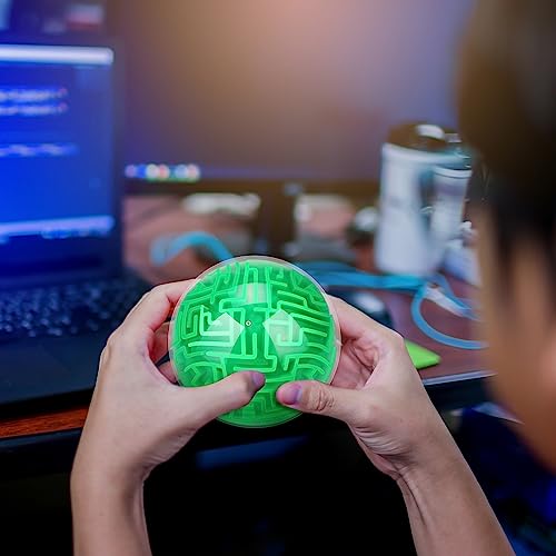 Sumind 4 Pcs 3D Puzzle Maze Ball Magic Brain Teasers Games Memory Sequential Maze Cube Ball Sphere Educational Puzzle for Adult Hard Challenges(Blue, Green, Rose Red, Gold) - color: Blue, Green, Rose Red, Gold