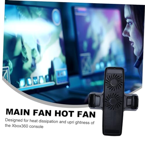 1pc Temperature Control Radiator Fan Base Compatible Space-Saving Cooling for Game Consoles and Vertical Stand