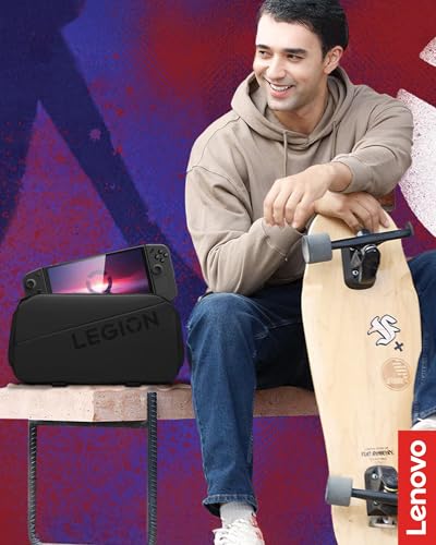 Lenovo Legion Sling Bag, Waterproof Carrying Case Bag for Legion Go Gaming Console, Black, Custom Fit Console Carrier, Adjustable Shoulder Strap, Multiple Compartments, Durable and Stylish Design - size: Legion Go Sling Bag
