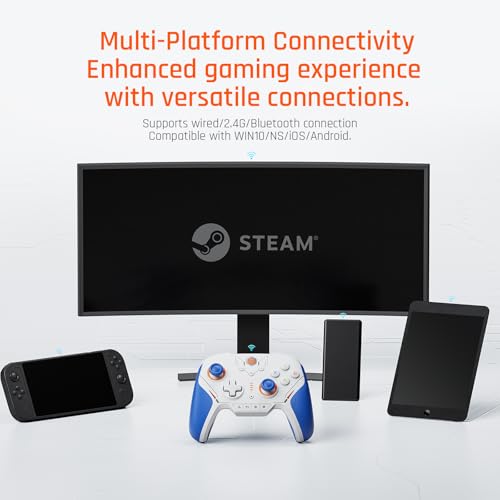 BIGBIG WON BLITZ2 Wireless Controller, 16 Fully Mechanical Micro Switch, 2000Hz Report Rate, Carbon Film Joystick, PC Controller for PC/Switch/iOS/Android - size: BLITZ2