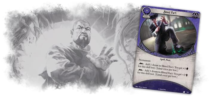Fantasy Flight Games Arkham Horror The Card Game Blood on the Altar MYTHOS PACK - Unearth the Secrets of Dunwich! Cooperative Living Card Game, Ages 14+, 1-4 Players, 1-2 Hour Playtime - size: Mythos Pack, style: The Essex County Express