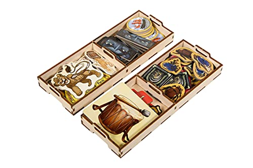 The Broken Token Wooden Game Organizer Compatible with Red Dragon Inn Character Trove – 4 Card Rows, 49 Decks