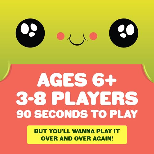 Exploding Kittens Happy Salmon Matching Card Game, 3-8 Players, Ages 6+ | Frantically shout your actions, find a matching player, complete the action, and discard your card. Fast 90-second travel fun