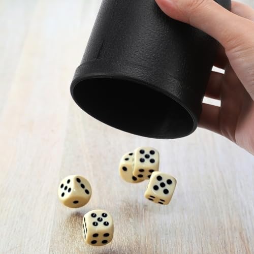 Toyvian 10Pcs Plastic Dice Cups Set 2.95X3.93In Durable Cylindrical Game Accessories for Party Ktv Funny Dice Rolling Cup Box
