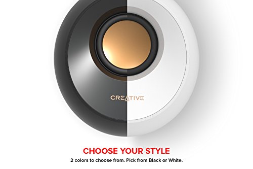 Creative Pebble, 2.0 USB Desktop Stereo Speakers for PC/Laptop, White | USB-Powered, 2.0 Speaker, Compact, Stereo, PC Speakers, Laptop Speakers, Minimal Design, Desktop Audio, White - color: White