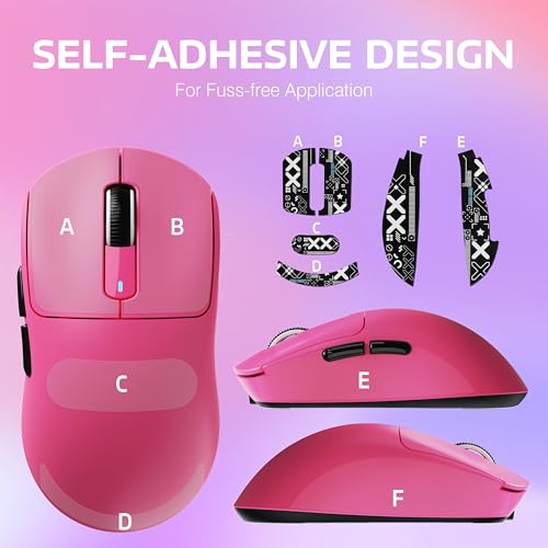 MANBASNAKE × ATTACK SHARK X3 Wireless Gaming Mouse, 49g Lightweight Triple Mode Ergonomic Computer Mouse, PAW3395 26K DPI Sensor,200h Battery Life, Griptape Programmable Buttons for PC/Mac/Win (Berry) - color: Berry & Griptape