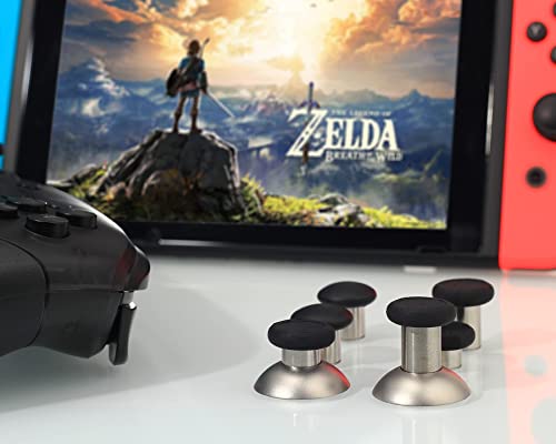 Controller Metal Thumbsticks Replacement for Nintendo Switch Pro Controller 8 in 1 Swap Magnetic Analog Thumb Sticks Set Joystick Parts Repair Accessories Kit
