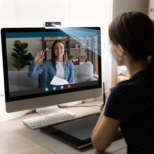 Webcam for PC,HD 1080P USB Plug-and-Play Computer Web Camera, HighDefinition Webcam for Desktop Laptop,Ideal for Online Class, Video ConferenceLive Streaming & Gaming - color: 1080P-white