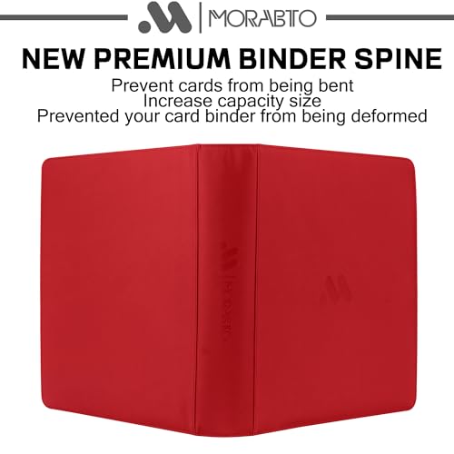 Card Binder 20 Pocket,Trading Card Binder Holds up to 2000 Cards with 50 Sleeves,Zipper Card Holder Album Compatible with TCG Card/Game Cards/Sports Card - color: Red, size: 20 Pocket 2000