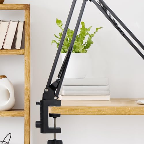 Metal Desk Clamp For Microphone Suspension Boom Scissor Arm Stand Holder with Adjustable Screw by SUNMON - color: Desk Mic Boom Arm Clamp
