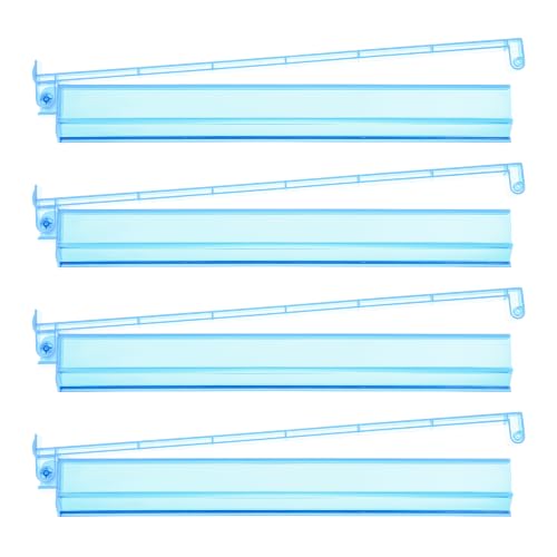 Mahjong Racks with Pushers 4PCS Set Majiang Tile Holder Acrylic Mahjong Racks Accessories and Gifts - color: Blue