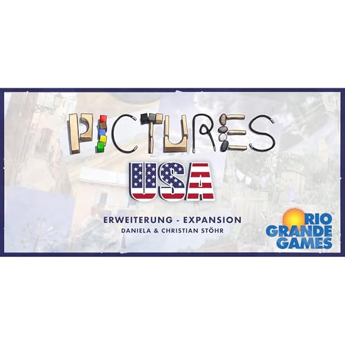 Rio Grande Games Pictures USA Expansion: Family Party Game, 110 USA Photos, Creative Board Game, Ages 8+, 3-5 Players