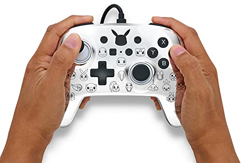 PowerA Enhanced Nintendo Switch and Switch 2 Wired Controller - Pikachu Black & Silver, Officially licensed - color: Pikachu Black & Silver