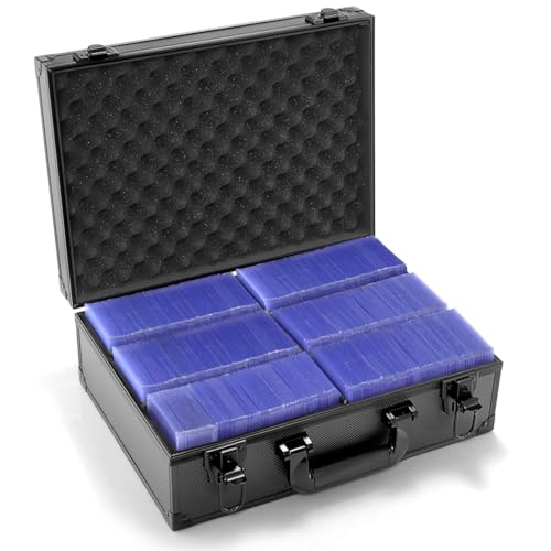 Top Loader Case, Trading Card Storage Box with Key Lock for Sports Cards, Trading Cards, Hard Case Holds 600+ Top Loaders or 130+ 35pt One Touch - size: Large