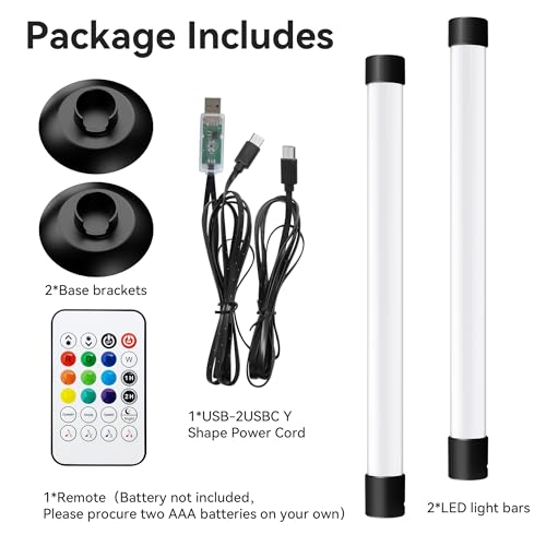 Ledagic IC+RGBW USB Powered Led Light Bar with App & Remote Control, 2 Pack | IC+Rgb & W Smart RGB Light Bar, USB Powered TV Light Bar, Led Lights for TV PC Room Monitor Backlight Gaming Accessories