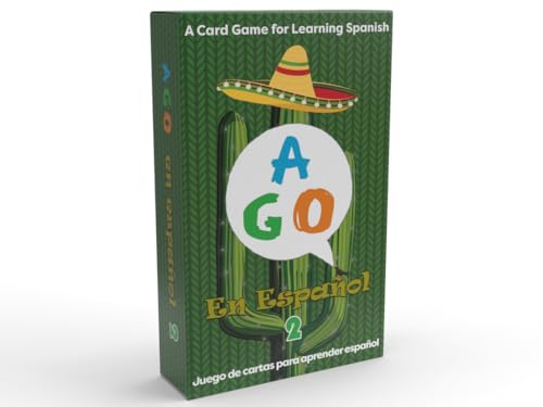 AGO En Espanol 2 Card Game for Learning Spanish (Deluxe Edition) Learn Spanish The Fun Way! - Boost Vocabulary & Grammar Skills - Learning for All Ages! - style: AGO En Espanol 2