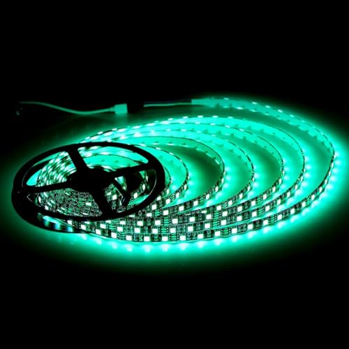 SUPERNIGHT RGB LED Strip Lights Waterproof, 16.4ft 300LEDs (2 Pcs) | Color Changing, Cuttable, Flexible LED Light Strip for Bedroom, TV Back Lighting, Christmas, Valentine's Day, Black PCB