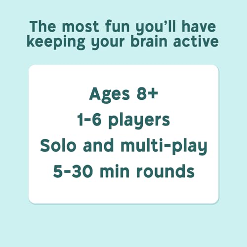 The Ultimate Brain Games Bundle, Fun 4-in-1 Card Game for Kids and Adults | Includes Memory Games, Word Games and Brain Teaser Puzzles, the Best Gift and STEM Toy for Kids 8-12, Adults and Seniors