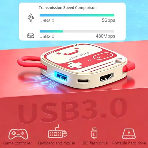 TV Dock Station for Switch 2, 3-in-1 USB C Portable TV Docking Station Replacement with 4K@60Hz HDMI Adapter/PD 100W/USB 3.0, Travel Dock for Nintendo Switch2/ Switch1/ OLED/Steam Deck