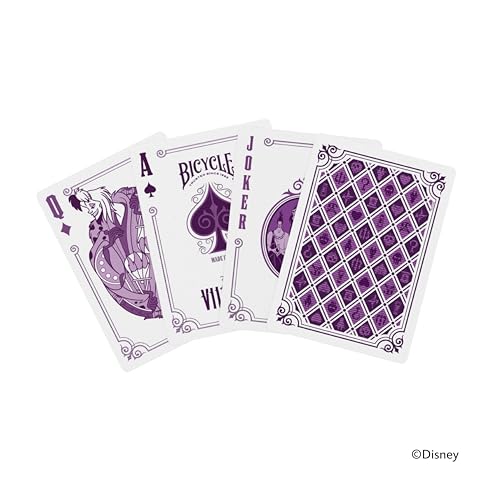 Bicycle Disney Villains Special Edition Playing Cards - Collectible Deck of Cards for Kids Card Games Featuring Characters from Peter Pan, Hercules, Lion King, 101 Dalmatians and More