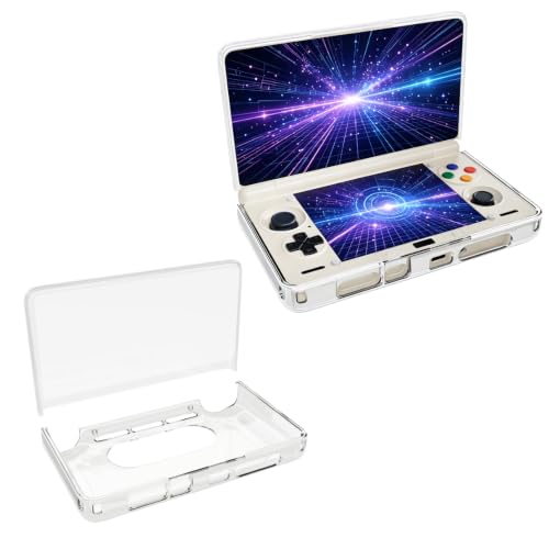 Protective Bundle for AYN THOR, 4-in-1 Accessories Kit for THOR Dual-Screen Handheld Console, TPU Case + Tempered Glass Screen Protectors + EVA Carrying Case,Transparent