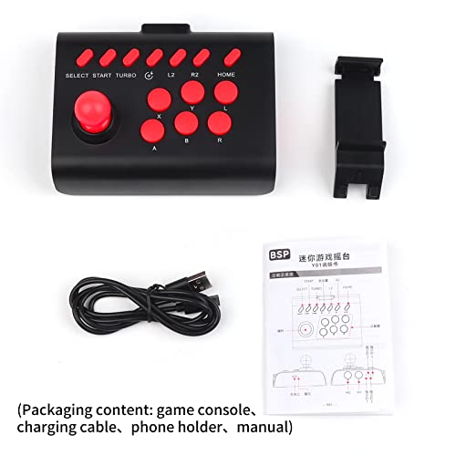 RALAN Mini Arcade Fight Stick, Street Fighter Arcade Game Fighting Joystick with Turbo & Macro Functions Compatible with PS3/PS4/ Nintendo Switch/PC Windows/Steam