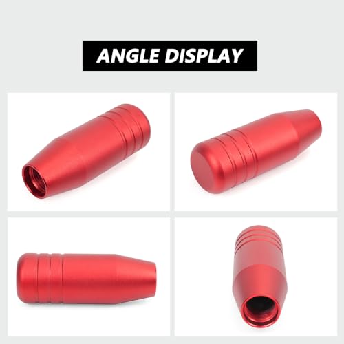 3.5inch Aluminum Alloy Shift Knob, Heavy Duty Car Gear Lever Stick Shifter Handle fit Most Automatic Manual Vehicle Red - color: Red, size: 9cm