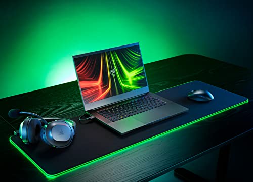 Razer Goliathus Extended Chroma Gaming Mousepad: Customizable Chroma RGB Lighting - Soft, Cloth Material - Balanced Control & Speed - Non-Slip Rubber Base - Classic Black - size: 11.6L x 36.3W inches