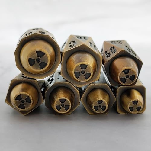 2025 Metal Polyhedral Bullet for DND Dice Set, 7Pcs Metallic D&D Dice with Gift Case for Dungeons and Dragon Game, RPG Role Playing Table Game Gifts (Black-Gold) - color: Black-gold