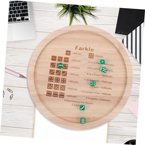 Dice Game Playset Wooden Dice Tray for Rolling Storage Tray Modern Game Night Accessory