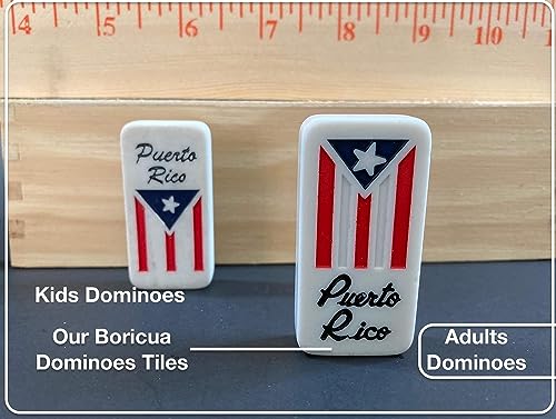 Puerto Rico Dominoes Set Adults Large No Box Comes Travel Domino Bag Set Puerto Rican Flag Dominos Doubles Six Boricua Accessories