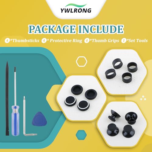 4Pack Thumbsticks for Xbox Series S/X Thumbstick Replacement forXBOX One/One S/X Sticks Caps Accessories with Repair Tools/Protective case
