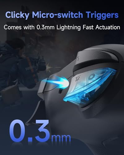 EasySMX S10 Elite Wireless Controller for Switch 2 with One-Key Wake-Up | Hall Effect Anti-Drift Joysticks, Programmable Buttons, HD Rumble, Motion Control and NFC, Multi-platform Controllers - color: black