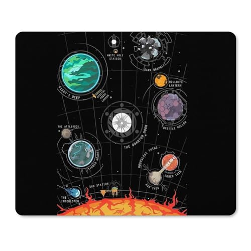Gaming Mouse Pad, Outer Wilds System Mouse Pad 7.1x8.7 Inch Large Extended Computer Mouse Mat Keyboard Full Desk Mousepad for Gaming, Office, Home - color: style-21, size: 7.1 x8.7-Inch