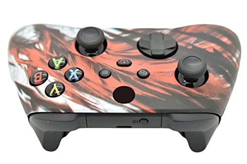 Hand Airbrushed Fade Custom Controller Compatible with Xbox Series X/S & Xbox One (Series X/S Red Dragon) - color: Series X/S Red Dragon