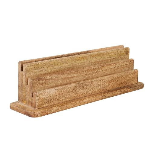 Wooden Playing Card Holder for Table Games, Card Storage and Display Card Holders for Playing Cards Stand Set of 2, for Adults Seniors Kids, 5 Slots (5 Slot Slim)