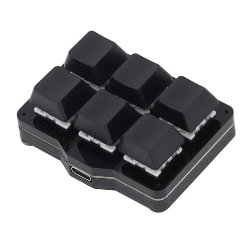 One Handed Gaming Keyboard Macro Mechanical 6 Fully Programmable Keys Silent MX Clear Switch NKRO Hotkeys Type C Wired Multifunctional USB Keypad Adaptive Equipment for Win