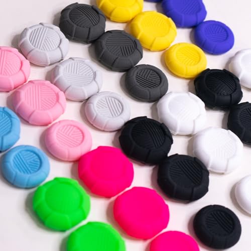 PERFECTSIGHT Thumb Grip Caps for PS5 PS4 Xbox Series X/S Xbox One Switch PRO Controller Steam Deck 6 PCS Soft Rubber 3D Thumbsticks Button Joystick Cover Set, Black 6 - color: Black 6 PCS