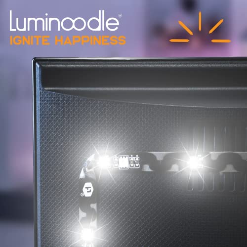 Luminoodle Bias Lighting, Backlight Kit for Monitors up to 24" - USB LED Light Strip - Computer Monitor Backlight - True White Adhesive Strip - White - Small (<24" TV) - size: White: Small (<24 in TV)