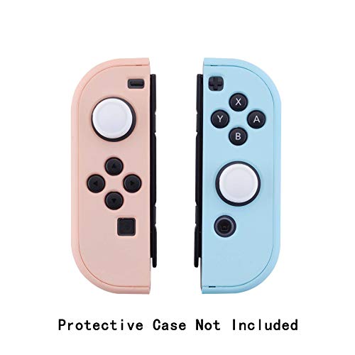 eXtremeRate PlayVital Switch Joystick Caps, Thumbstick Caps, Silicone Analog Cover for Switch Lite & OLED Joycon Thumb Grips - White - color: White