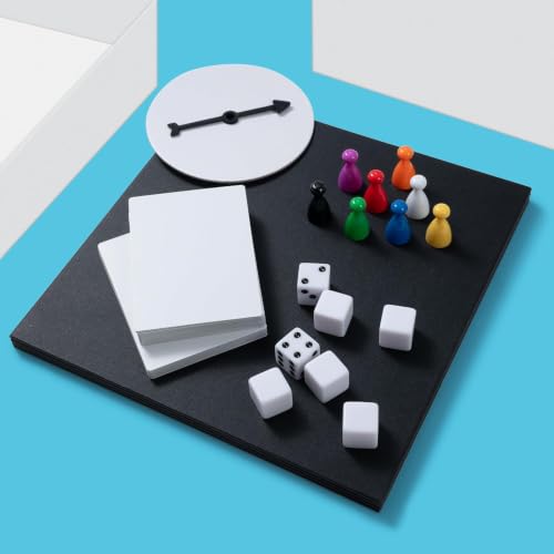 Junior Create Your Own Board Game Kit with Blank Board & Game Pieces | Bring your game ideas to life with everything needed to create a custom board game from scratch - style: Blank Board Game Kit - Junior Edition