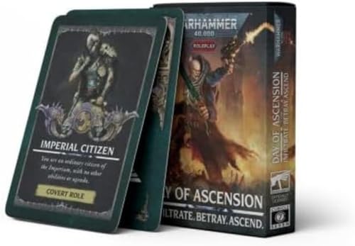 Warhammer 40,000 Roleplay: Day of Ascension Card Game by Cubicle 7 | Ages 14 and Up | 5+ Players | Standalone Narrative Card Game Set | 56 Illustrated Cards and Complete Rulebook